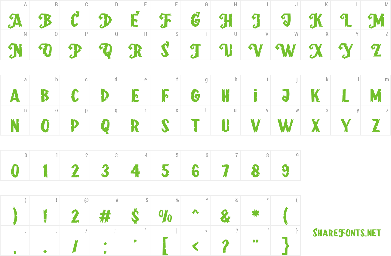 Font Frightening preview